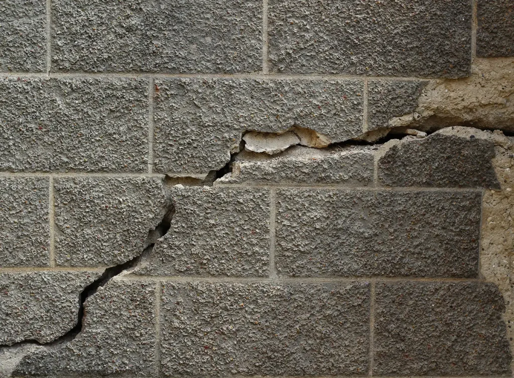 foundation wall crack that needs to be repaired springfield illinois